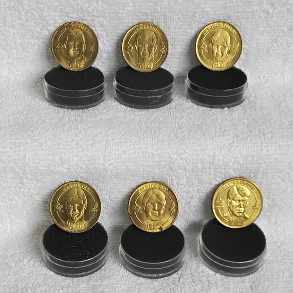 Lot of 6 1998 Olympic Winter Games Double Headed Metal Medallions!! - Picture 2 of 2